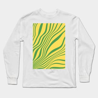 70's groovy wavy pattern Long Sleeve T-Shirt